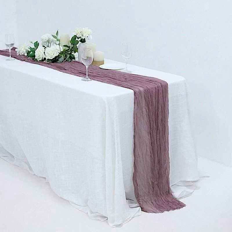 10 Feet Cotton Cheesecloth Gauze Table Runner - Image 5