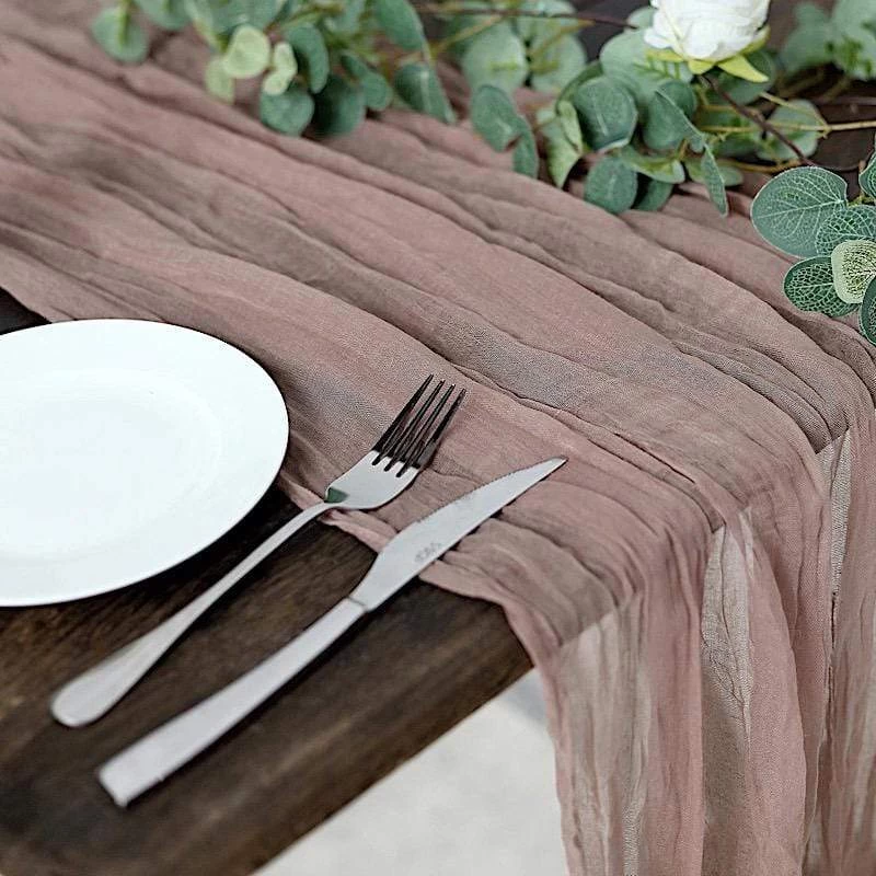 10 Feet Cotton Cheesecloth Gauze Table Runner - Image 8