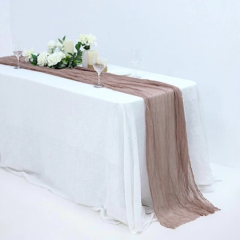 10 Feet Cotton Cheesecloth Gauze Table Runner - Image 9