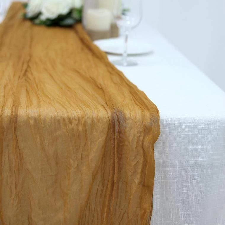 10 Feet Cotton Cheesecloth Gauze Table Runner - Image 17
