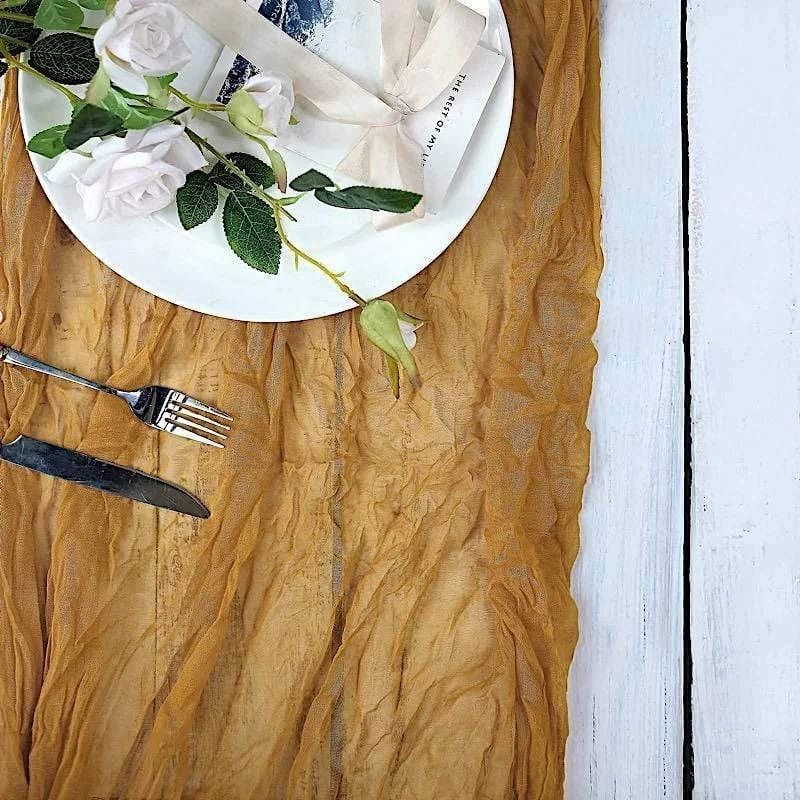 10 Feet Cotton Cheesecloth Gauze Table Runner - Image 13
