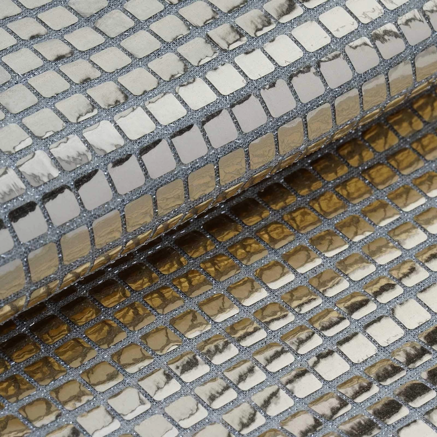 35 Inch X 10 Yards Shiny Mirror Foil On Tulle Fabric Bolt - Image 2