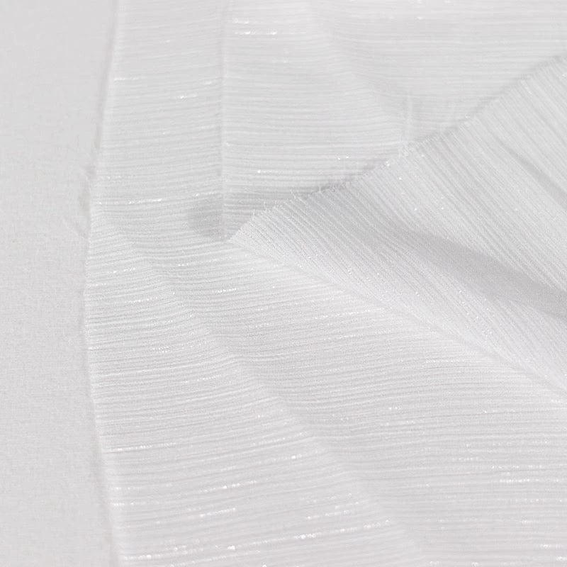 Crinkled Chiffon Fabric Bolt 54" X 10 Yards - Silver And White - Image 10