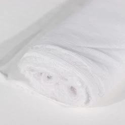 Crinkled Chiffon Fabric Bolt 54" X 10 Yards - Silver And White