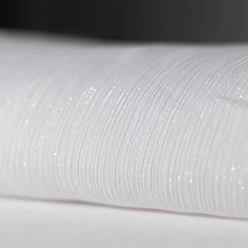 Crinkled Chiffon Fabric Bolt 54" X 10 Yards - Silver And White - Image 7