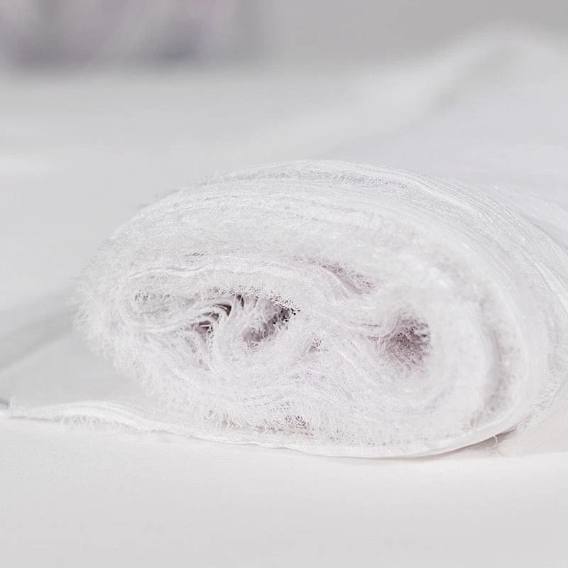 Crinkled Chiffon Fabric Bolt 54" X 10 Yards - Silver And White - Image 5