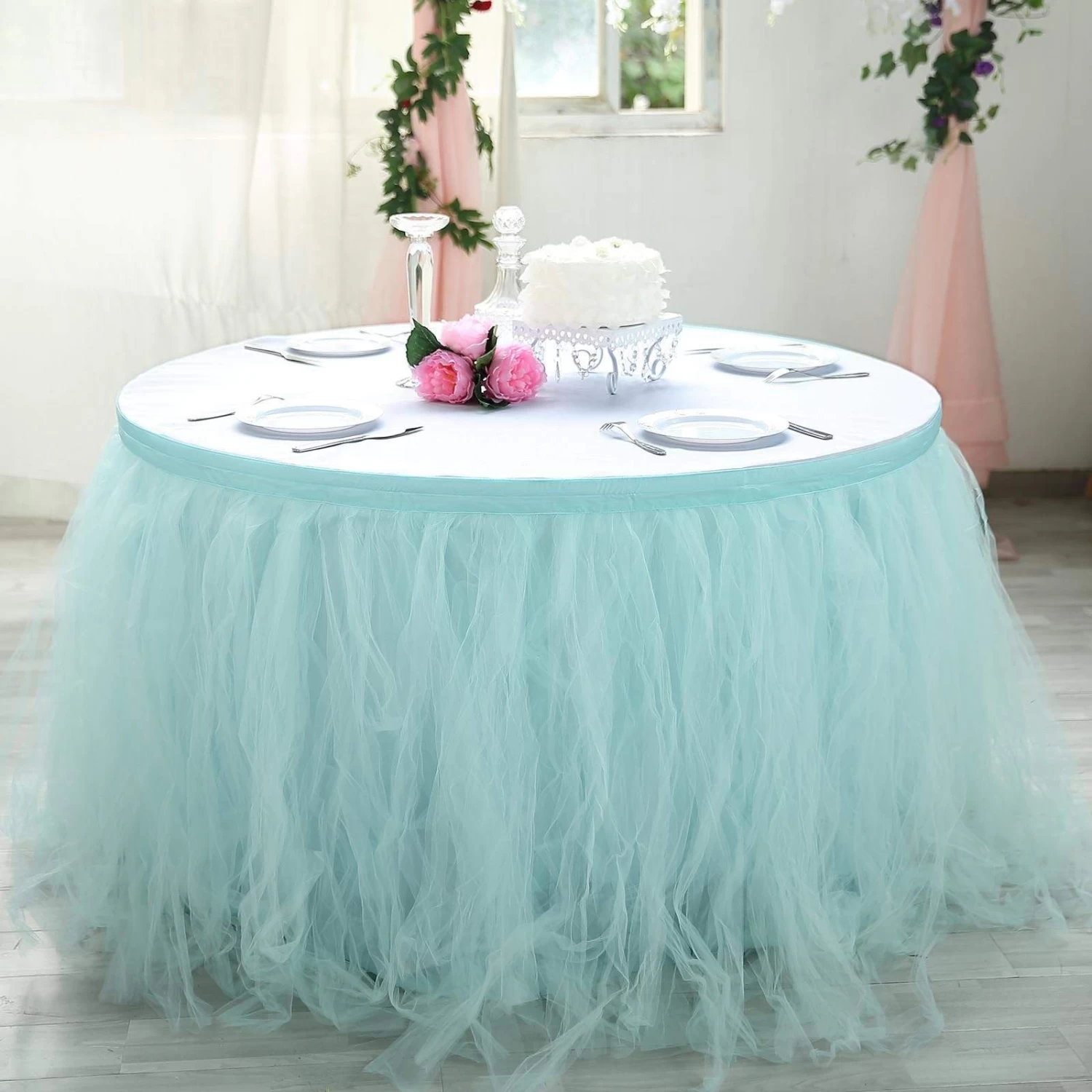 Tutu Multi Layers Tulle Table Skirt - Image 6