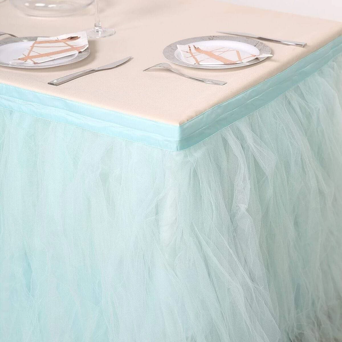 Tutu Multi Layers Tulle Table Skirt - Image 14