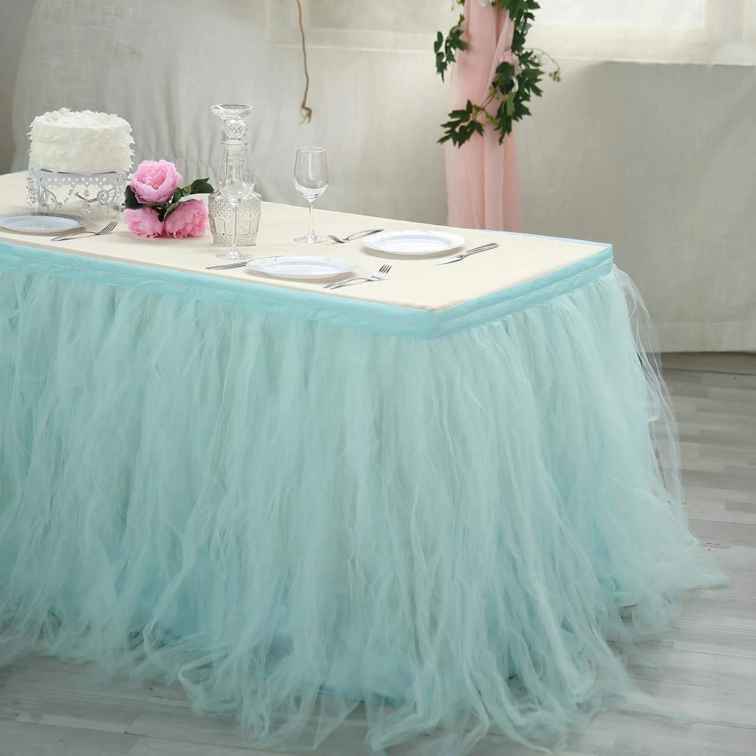Tutu Multi Layers Tulle Table Skirt - Image 11