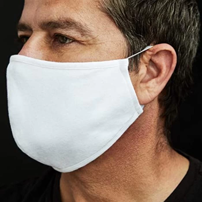 30 White 3 Layers Breathable Earloop Extra Soft Cotton Face Masks Protective Covers