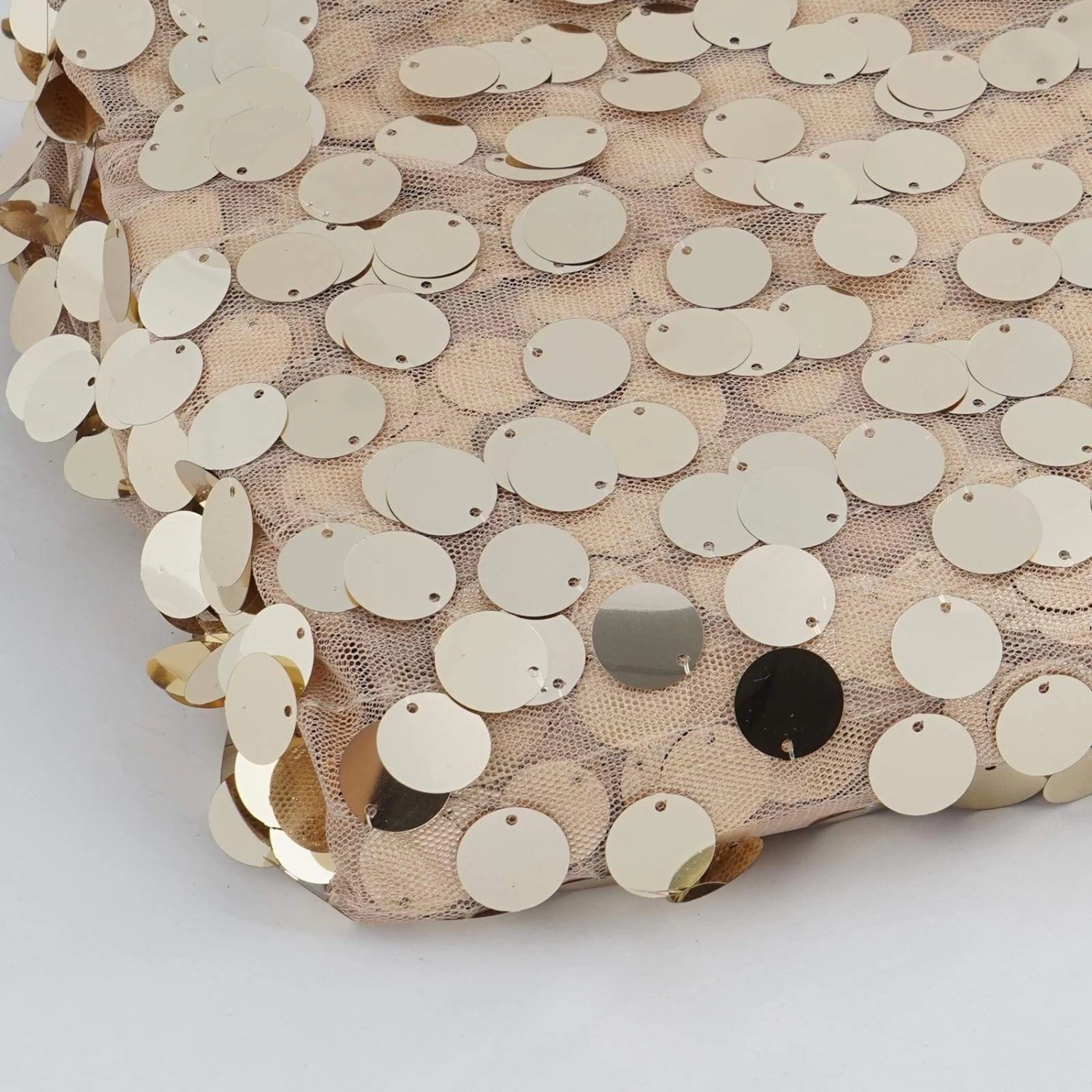 54 In X 4 Yards Payette Sequins On Mesh Fabric Roll - Image 2