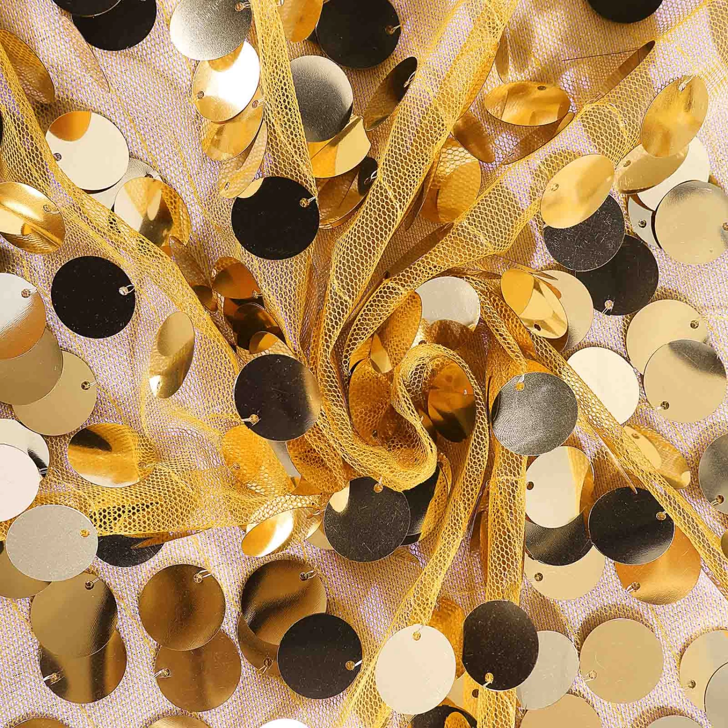 54 In X 4 Yards Payette Sequins On Mesh Fabric Roll - Image 20