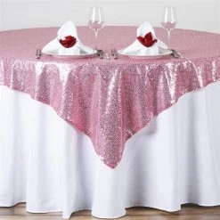 72 Inch Sequin Square Table Overlay