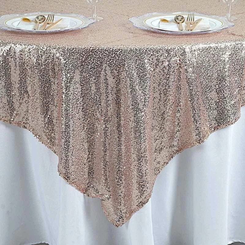 90 Inch Sequin Square Table Overlay - Image 2