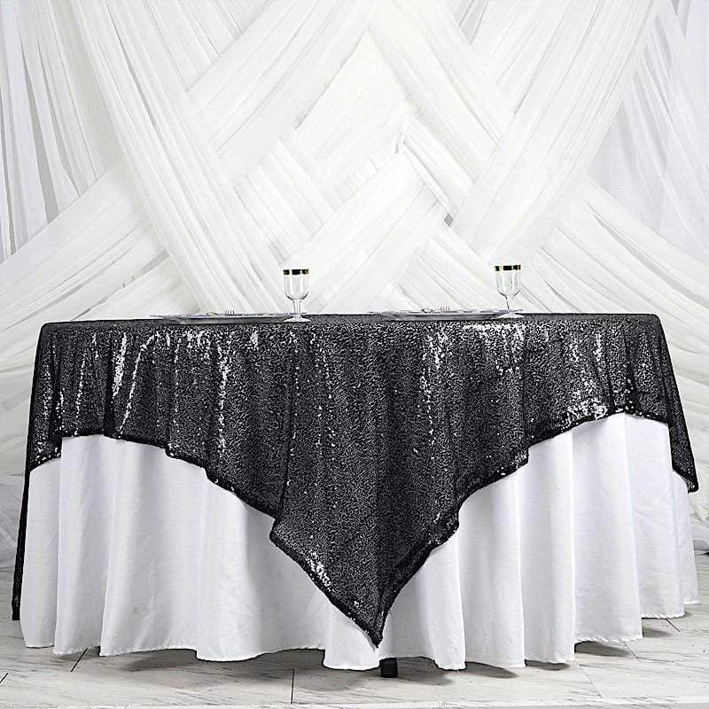 90 Inch Sequin Square Table Overlay - Image 9