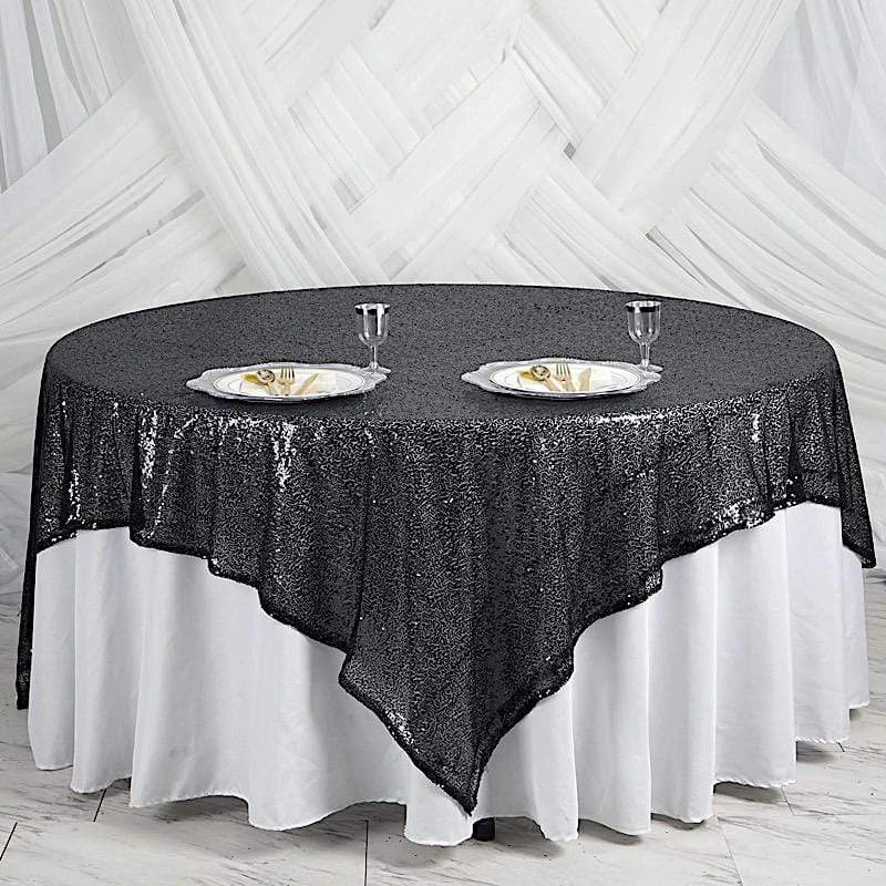 90 Inch Sequin Square Table Overlay - Image 10