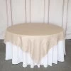 90x90 In Metallic Crinkled Taffeta Square Table Overlay