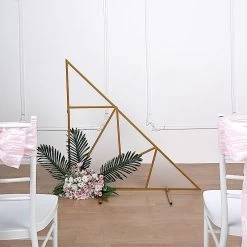 3 Feet Gold Metal Triangle Geometric Backdrop Stand Wedding Arch