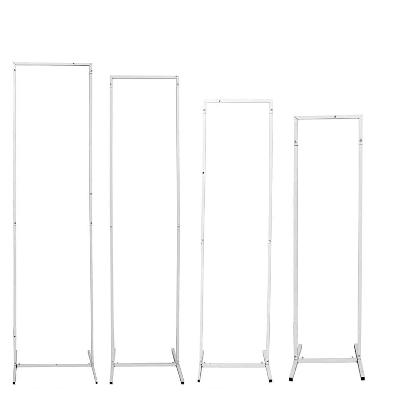 4 Metal Floral Display Frame Rectangle Backdrop Stand Wedding Arch Set - Image 11