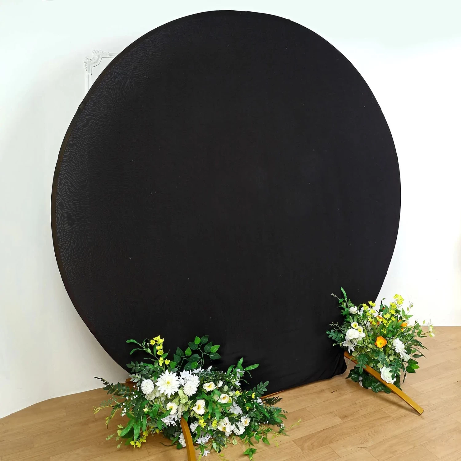 7.5 Feet Fitted Spandex Round Wedding Backdrop Stand Cover - Image 6