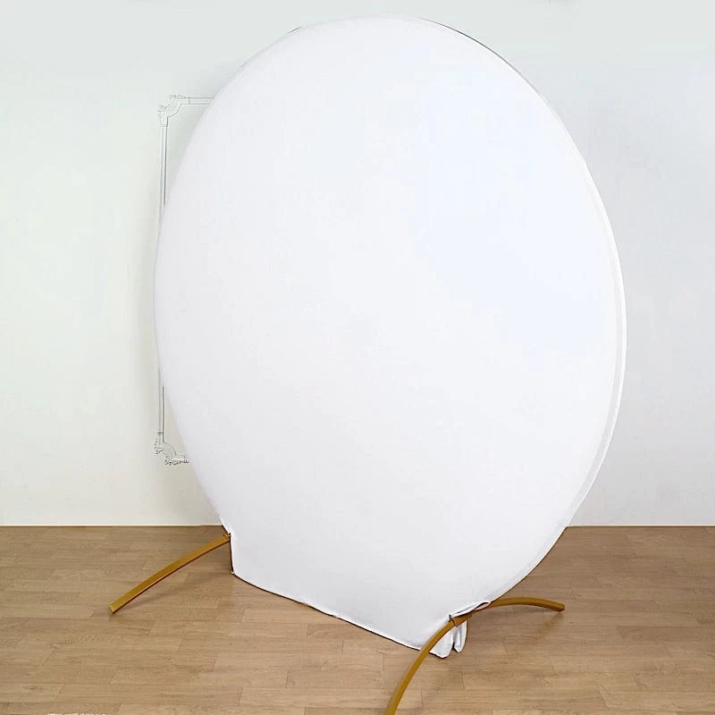 7.5 Feet Fitted Spandex Round Wedding Backdrop Stand Cover - Image 16