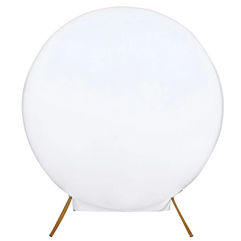 7.5 Feet Fitted Spandex Round Wedding Backdrop Stand Cover - Image 11