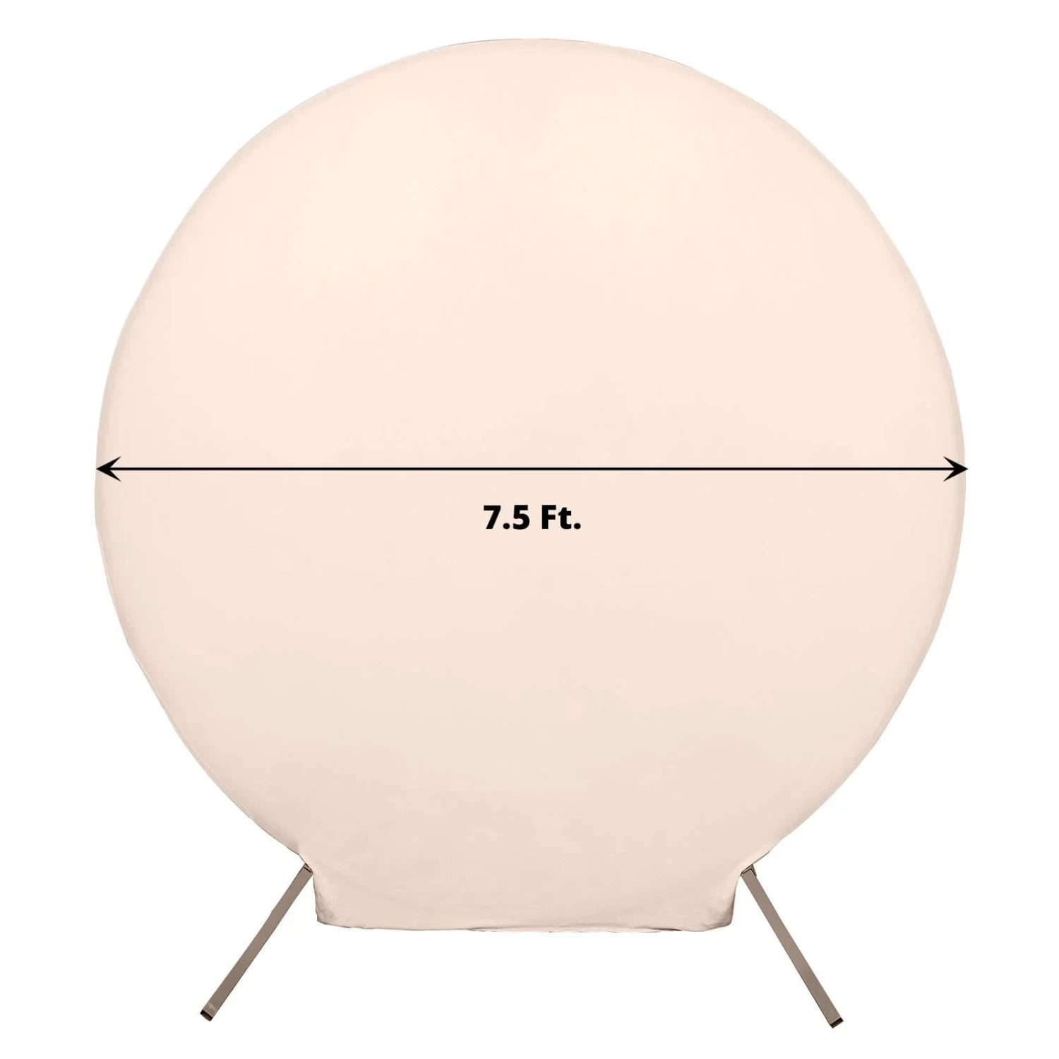 7.5 Feet Fitted Spandex Round Wedding Backdrop Stand Cover - Image 18