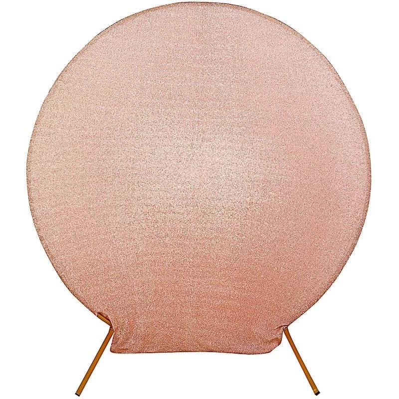 7.5 Feet Metallic Glittered Spandex Round Backdrop Stand Cover - Image 7