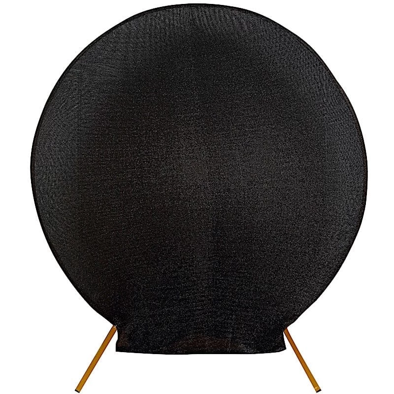 7.5 Feet Metallic Glittered Spandex Round Backdrop Stand Cover - Image 16