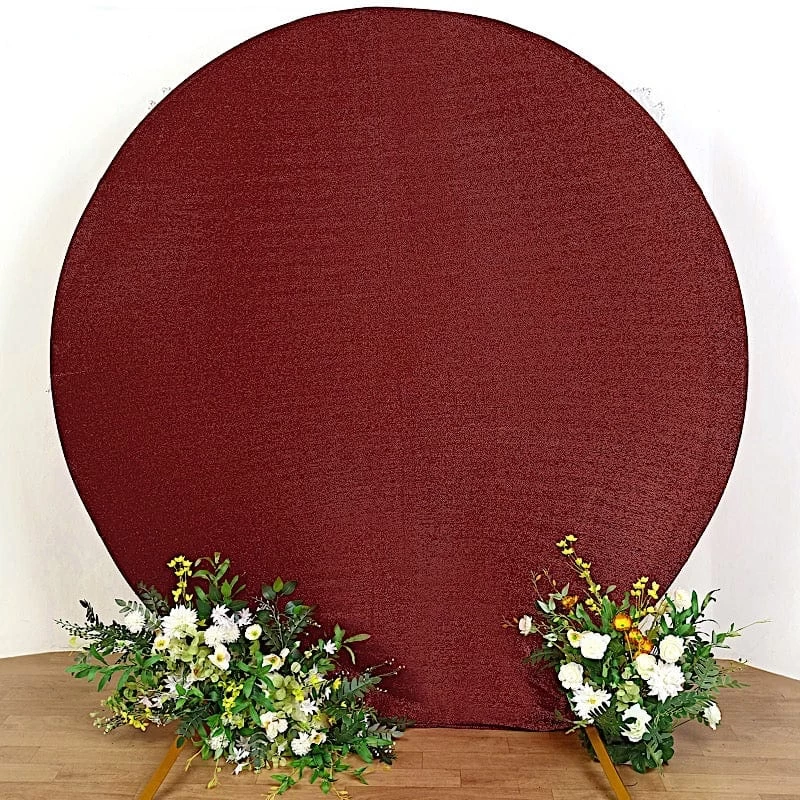 7.5 Feet Metallic Glittered Spandex Round Backdrop Stand Cover - Image 20