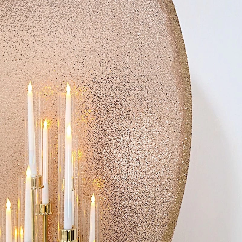 7.5 Feet Metallic Sequin Round Backdrop Stand Cover - Image 4