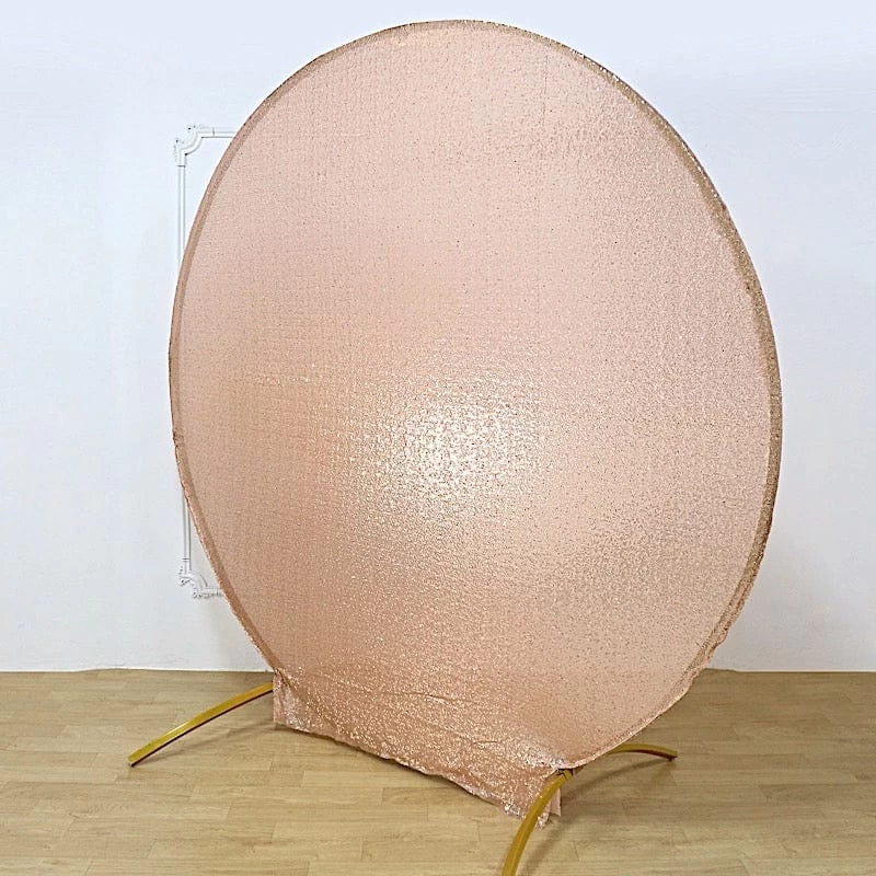 7.5 Feet Metallic Sequin Round Backdrop Stand Cover - Image 8