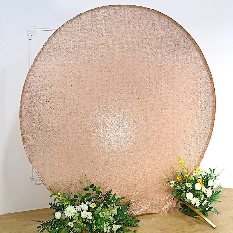 7.5 Feet Metallic Sequin Round Backdrop Stand Cover - Image 6