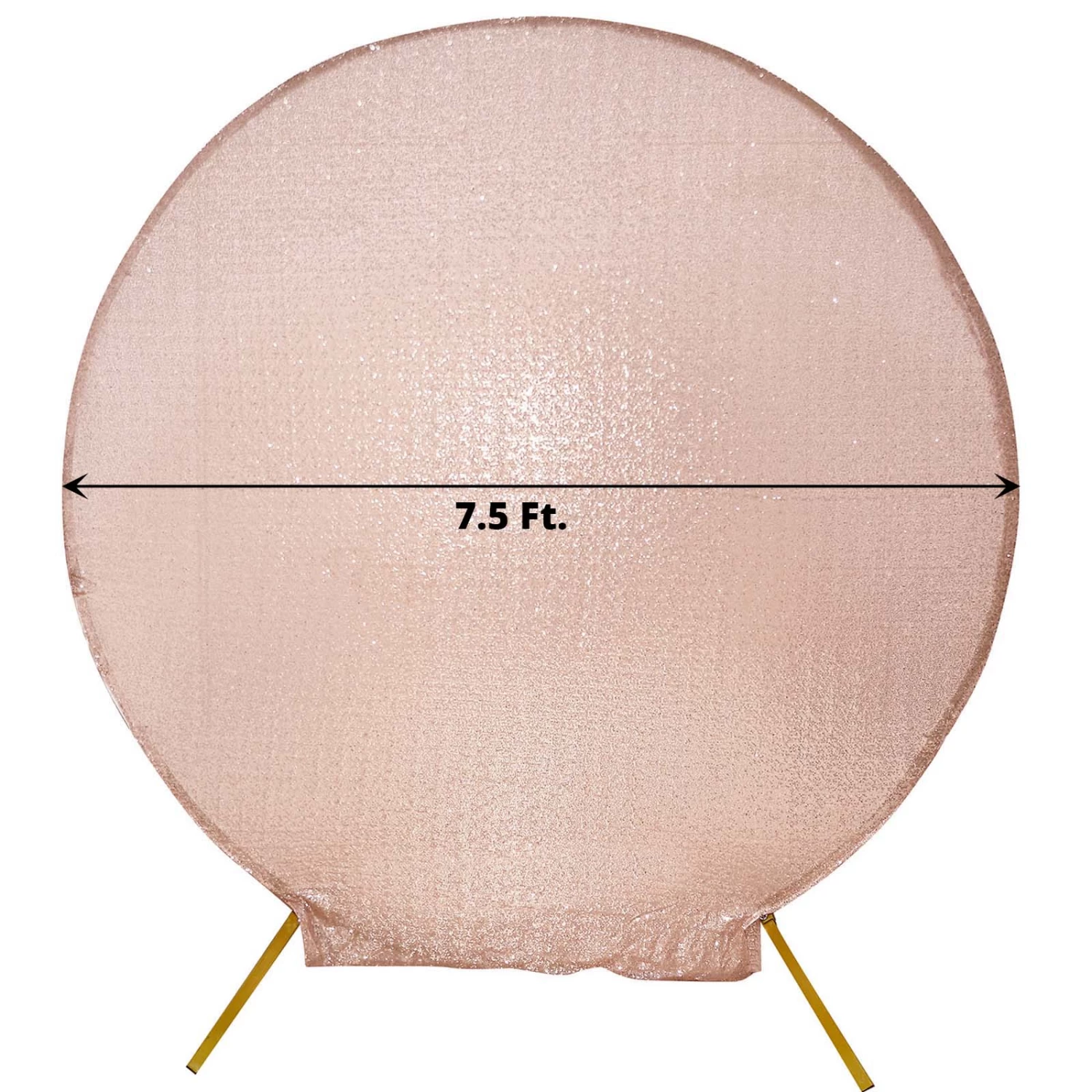 7.5 Feet Metallic Sequin Round Backdrop Stand Cover - Image 2