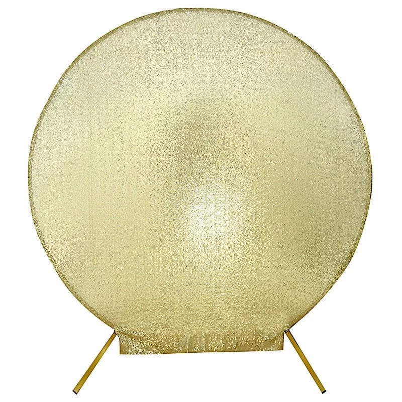 7.5 Feet Metallic Sequin Round Backdrop Stand Cover - Image 17
