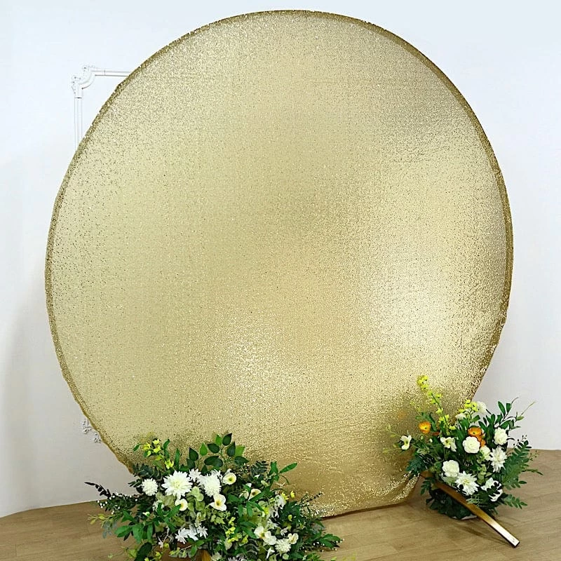 7.5 Feet Metallic Sequin Round Backdrop Stand Cover - Image 16