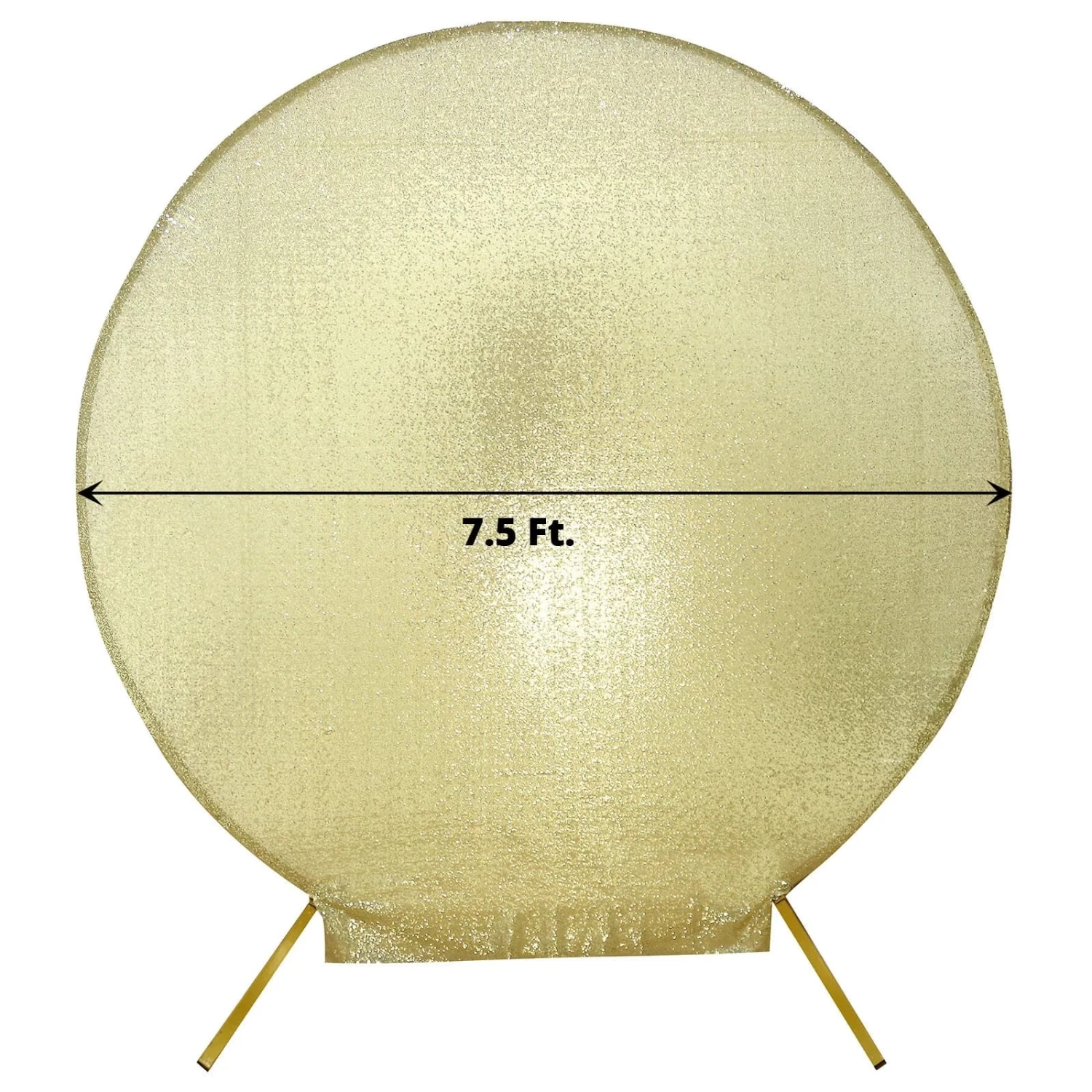7.5 Feet Metallic Sequin Round Backdrop Stand Cover - Image 11