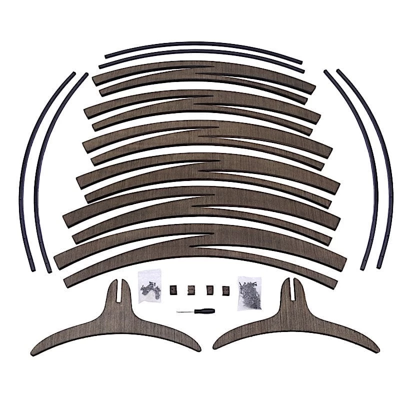 8 Feet Brown Natural Wood Round Backdrop Stand Wedding Arch - Image 6