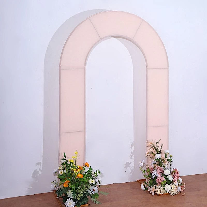 8 Feet Fitted Spandex Double Open Arch Backdrop Stand Cover - Image 2