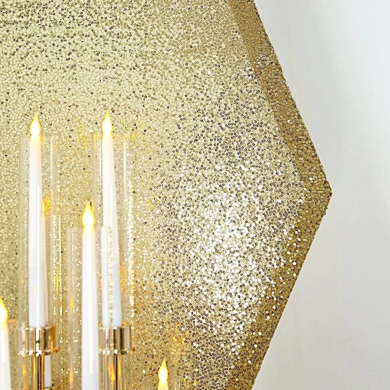 8 Feet Sparkle Sequin Hexagon Backdrop Stand Cover - Image 12