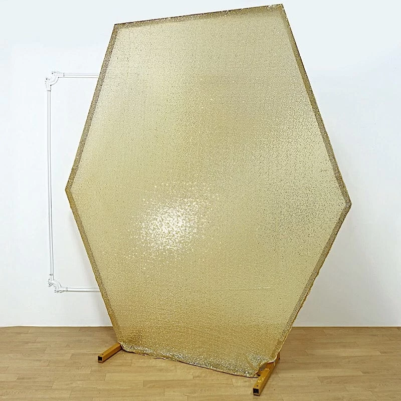 8 Feet Sparkle Sequin Hexagon Backdrop Stand Cover - Image 14