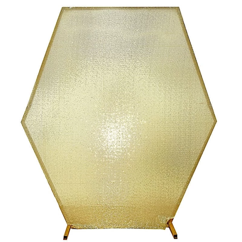 8 Feet Sparkle Sequin Hexagon Backdrop Stand Cover - Image 16