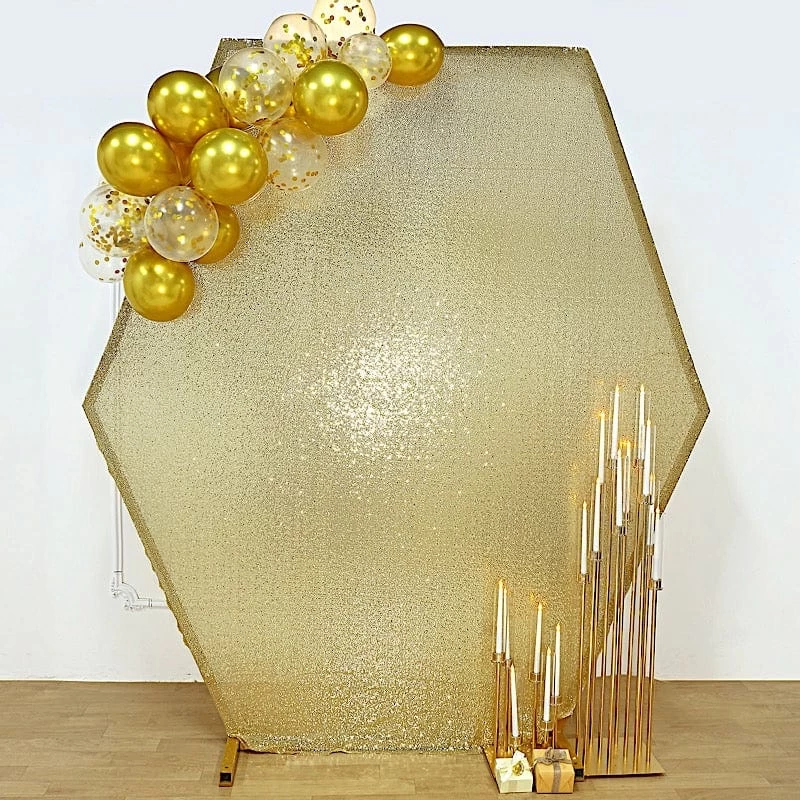 8 Feet Sparkle Sequin Hexagon Backdrop Stand Cover - Image 10