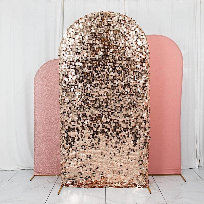 3 Fitted Assorted Round Top Wedding Arch Backdrop Stand Covers - Image 6