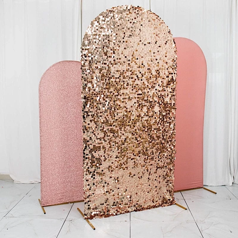 3 Fitted Assorted Round Top Wedding Arch Backdrop Stand Covers - Image 5