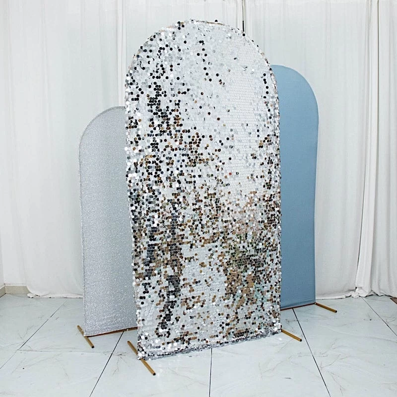 3 Fitted Assorted Round Top Wedding Arch Backdrop Stand Covers - Image 17