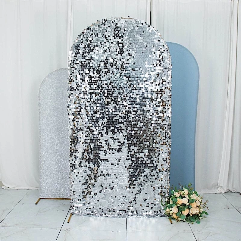 3 Fitted Assorted Round Top Wedding Arch Backdrop Stand Covers - Image 14