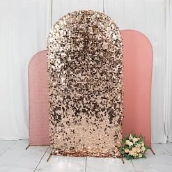 3 Fitted Assorted Round Top Wedding Arch Backdrop Stand Covers
