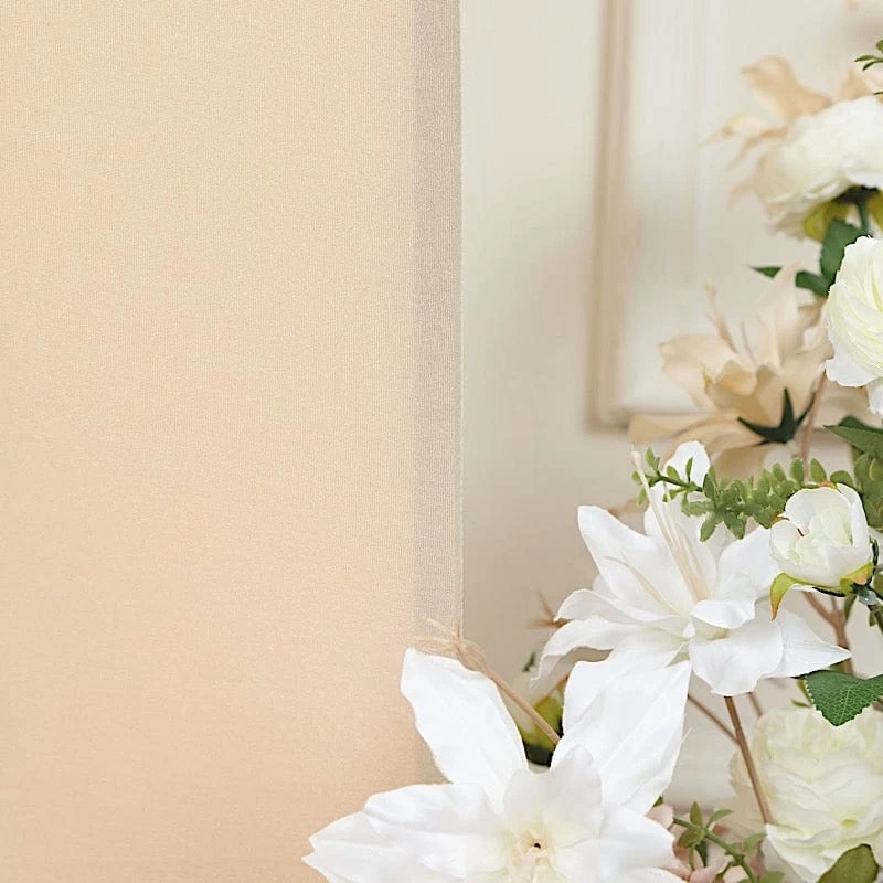 6x3 Feet Matte Fitted Spandex Half Moon Wedding Arch Backdrop Stand Cover - Image 8