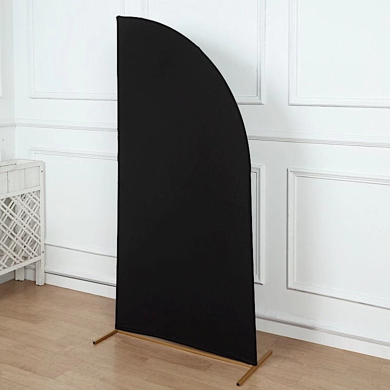 6x3 Feet Matte Fitted Spandex Half Moon Wedding Arch Backdrop Stand Cover - Image 16